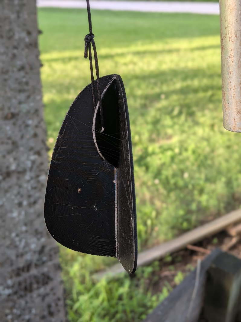 Bent Wind Chime Sail with Anti-Spin Vane Wind Chime Replacement Sail