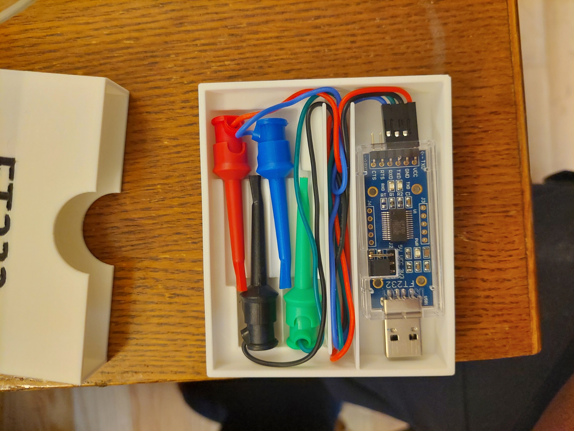 Slide case for FT232 serial programmer