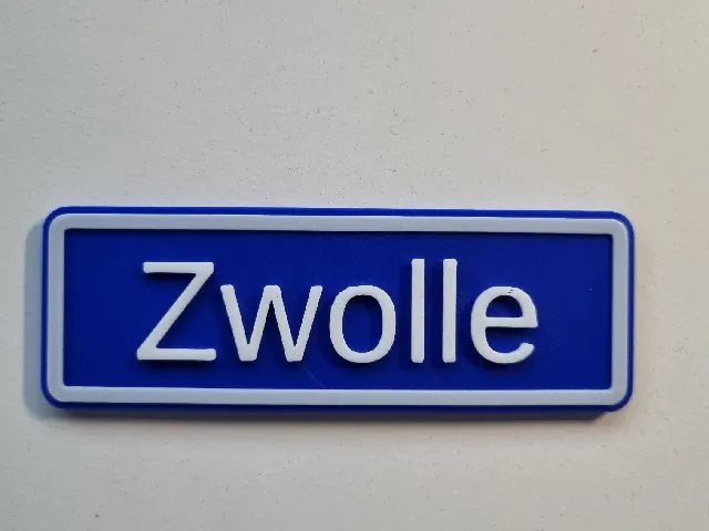 Zwolle city sign