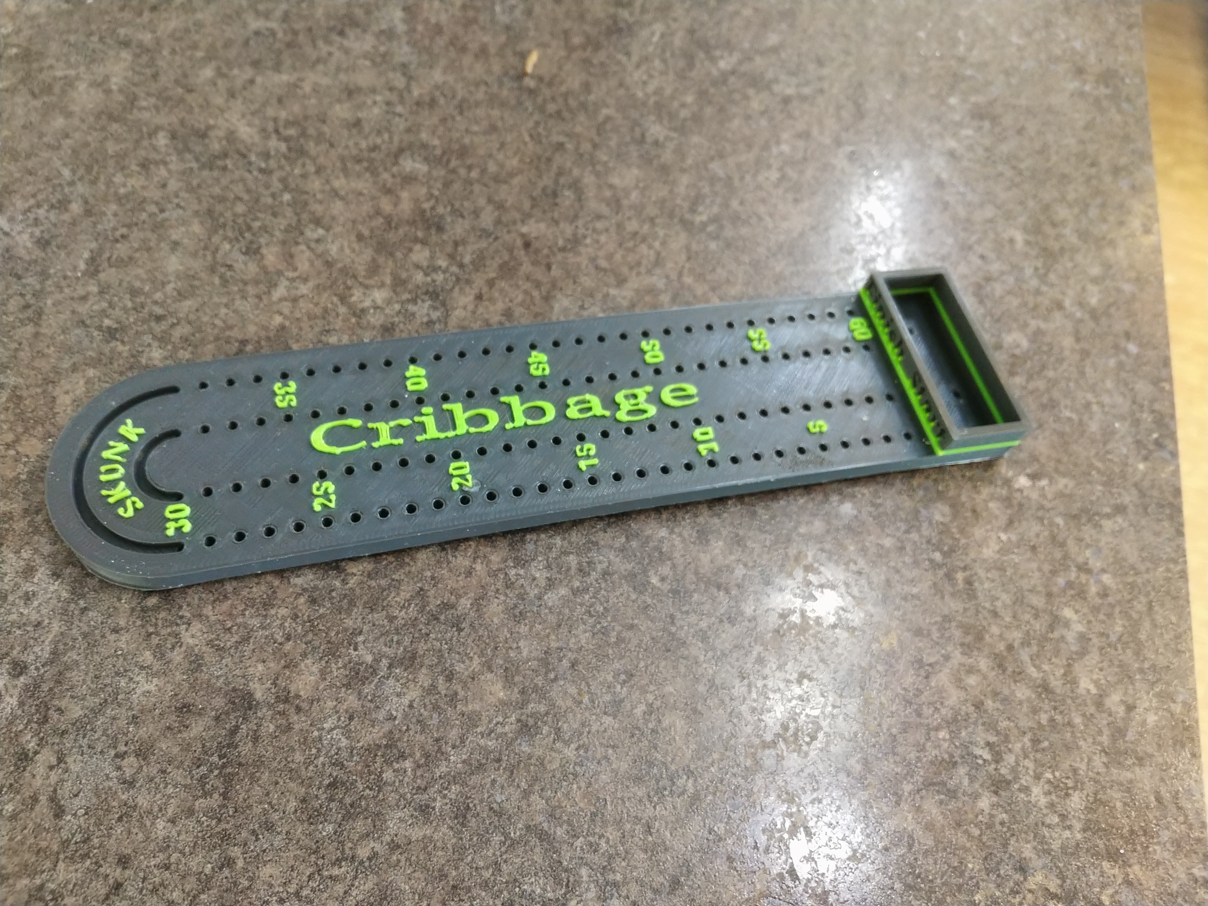 Half Cribbage Board