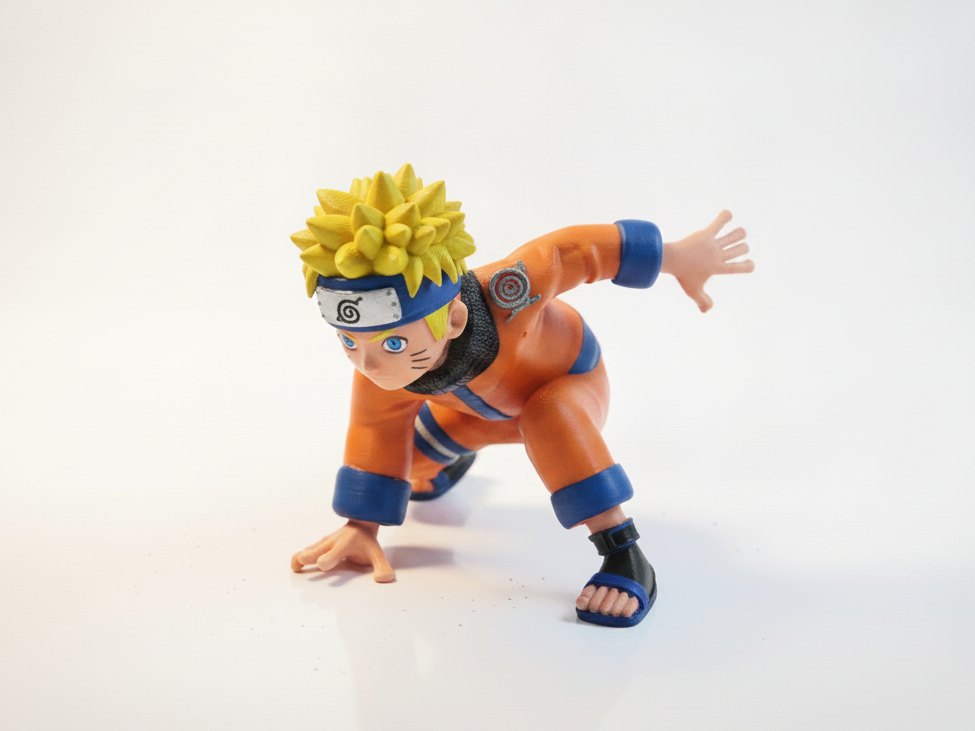 Naruto Crouching Figurine Anime 3D Printable