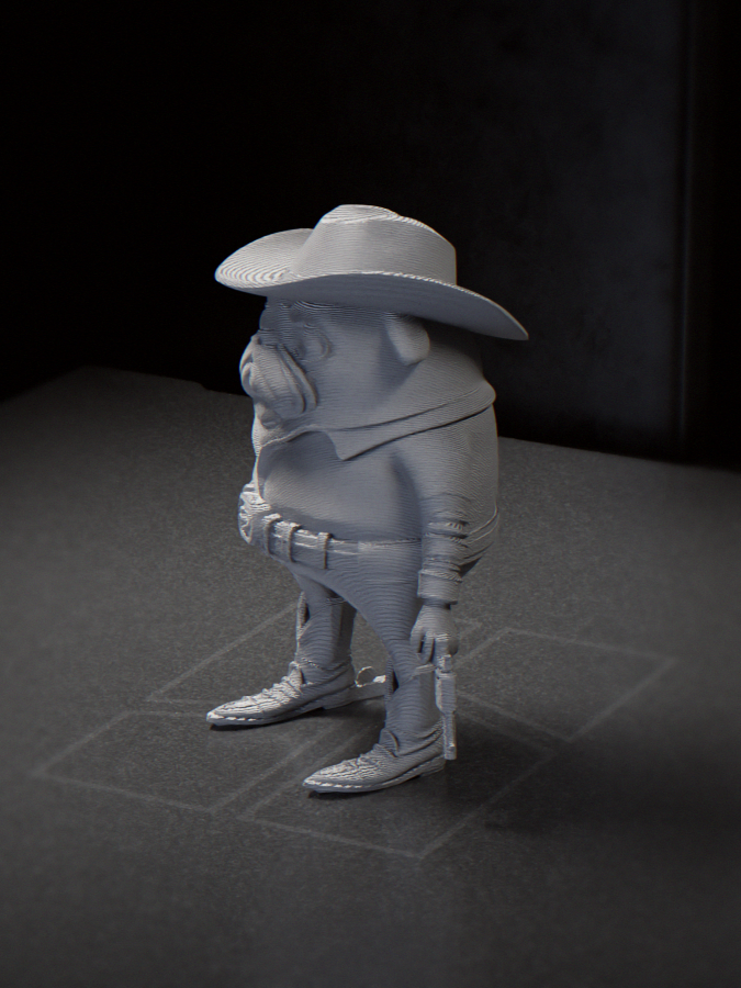 Cowboy Dog Figurine Animals 3D Printable 3D model by José Pedro