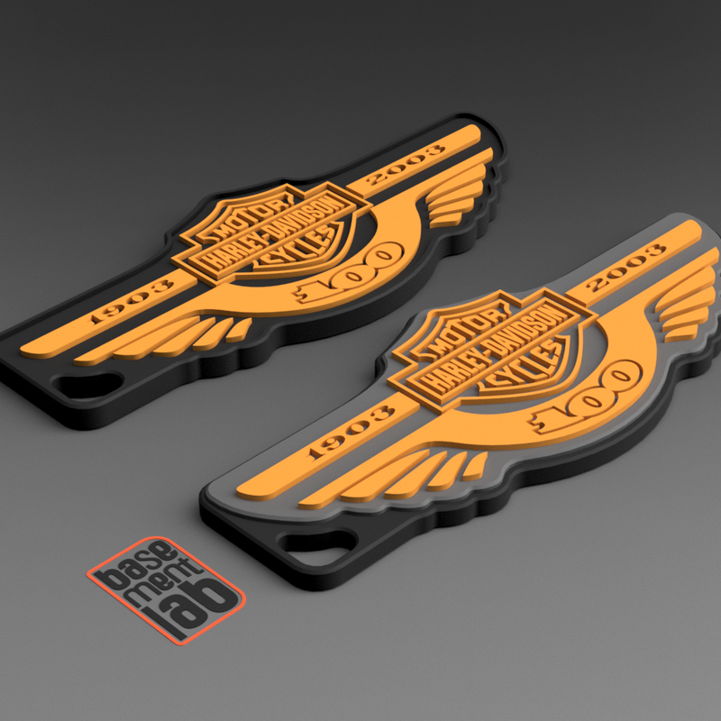 American V-Twin Style Harley-Davidson ＂100 Years＂ Keychain