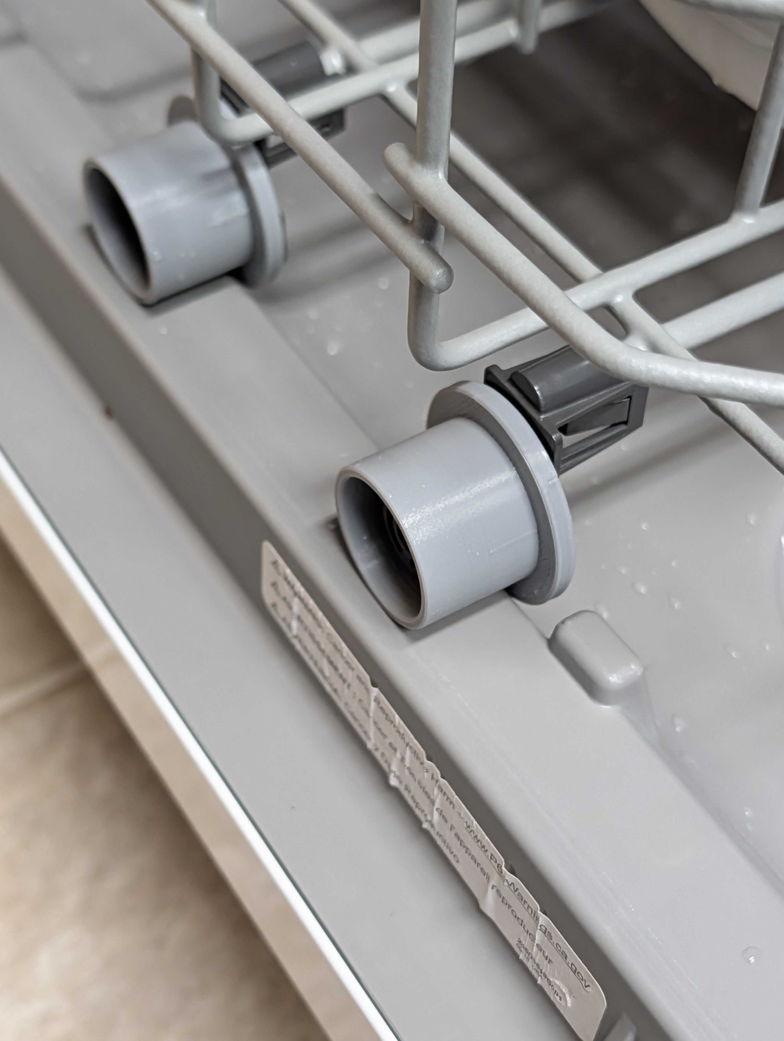 Hotpoint Dishwasher Wheel upgrade (Widened wheelbase)