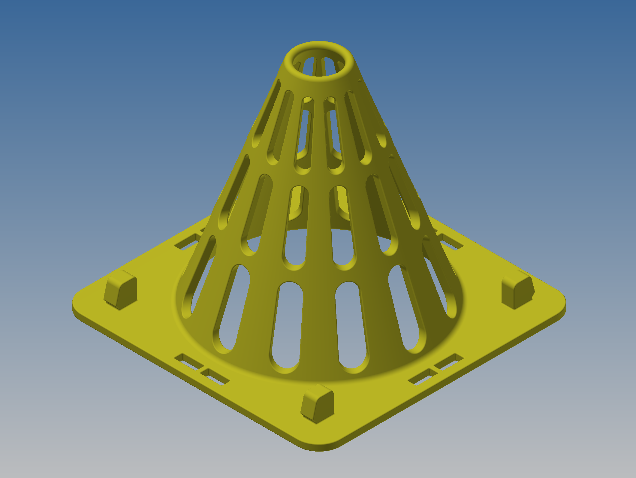 Hornet trap in Mesh 6.3x6.3x0.6mm (snap in) 3D model