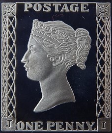 One Penny – Classic British Stamp 3D Printed | Vintage Relief Decor