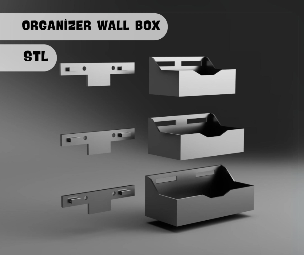 Wall Shelves, Wall Hanging material racks, workshop organizer, workshop wall shelves, wall box, STL file Digital download, 3d printing