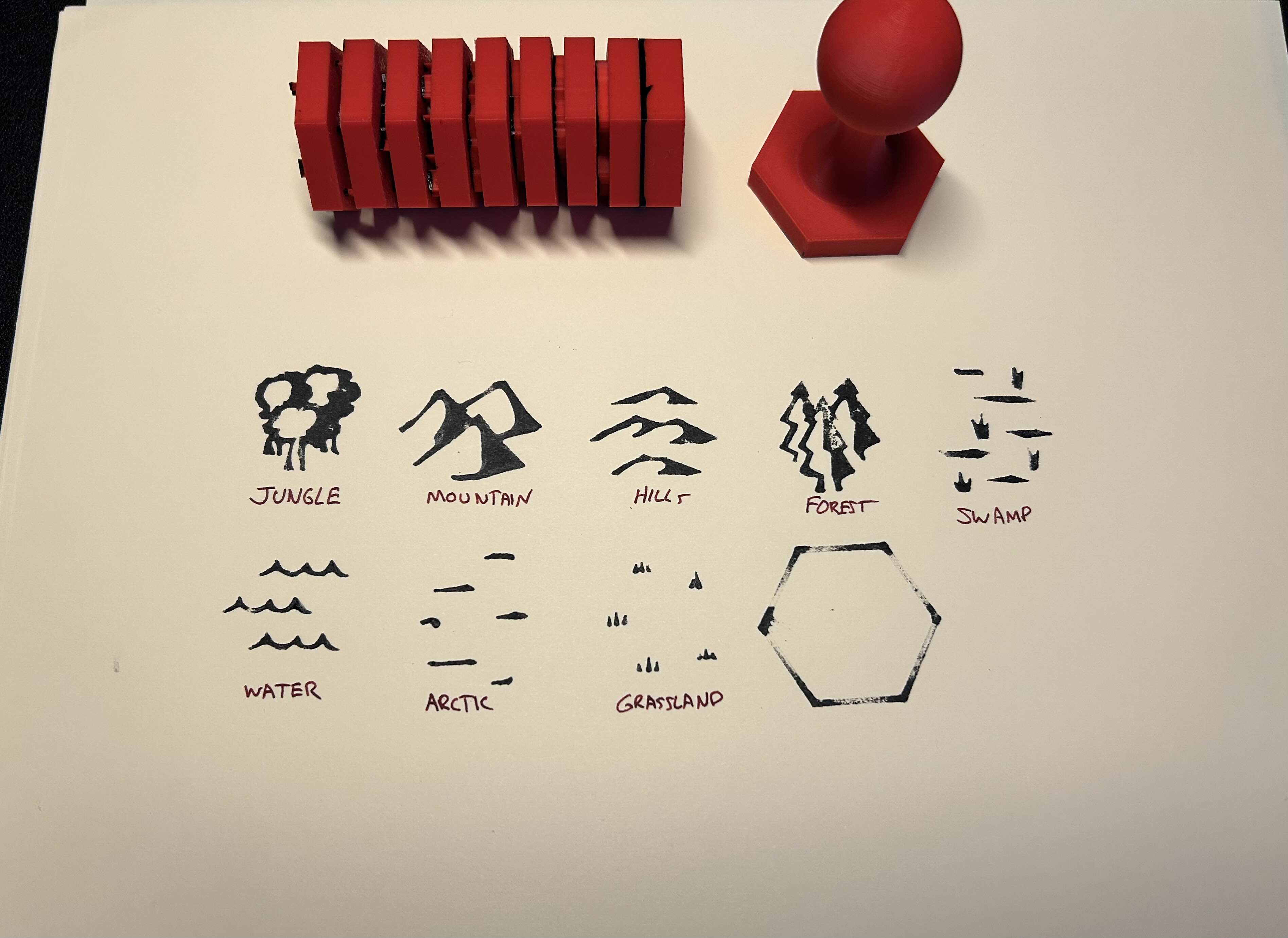 TTRPG Hex Crawl Map Stamps