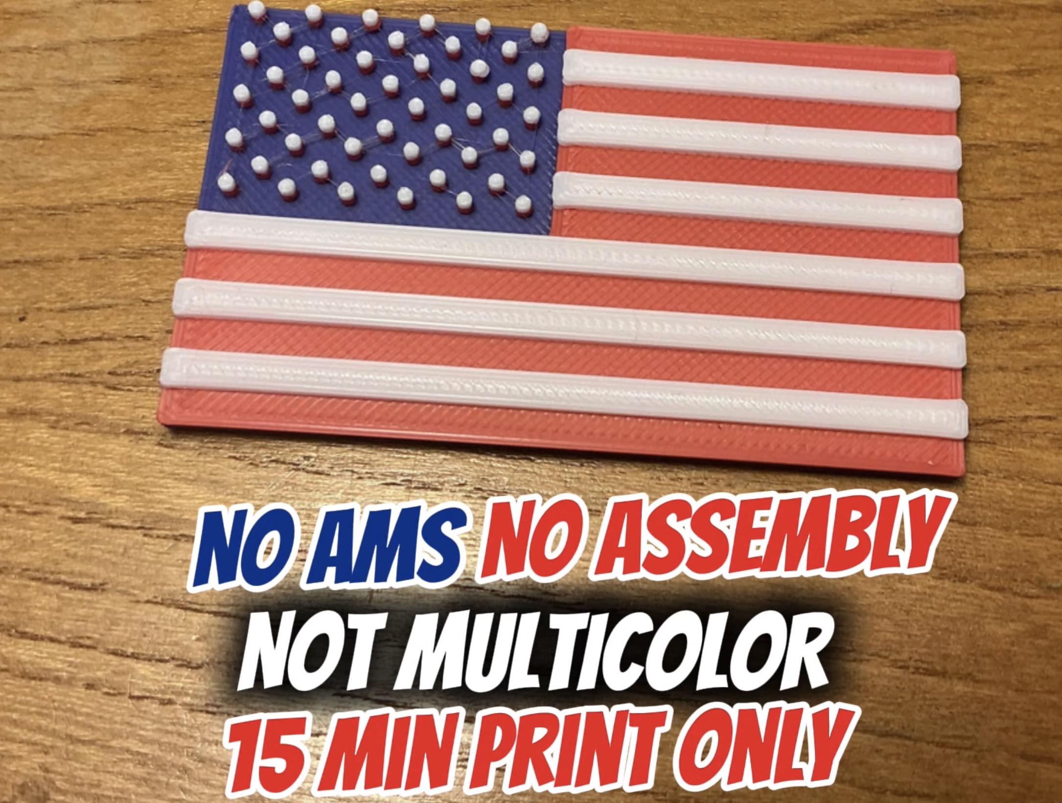 American flag no ams no multicolor no assembly
