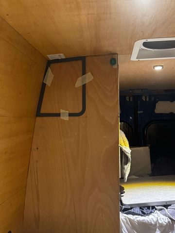 Over Head Cupboard template for 2013 Mercedes sprinter conversion, preview image from the creator on Printables