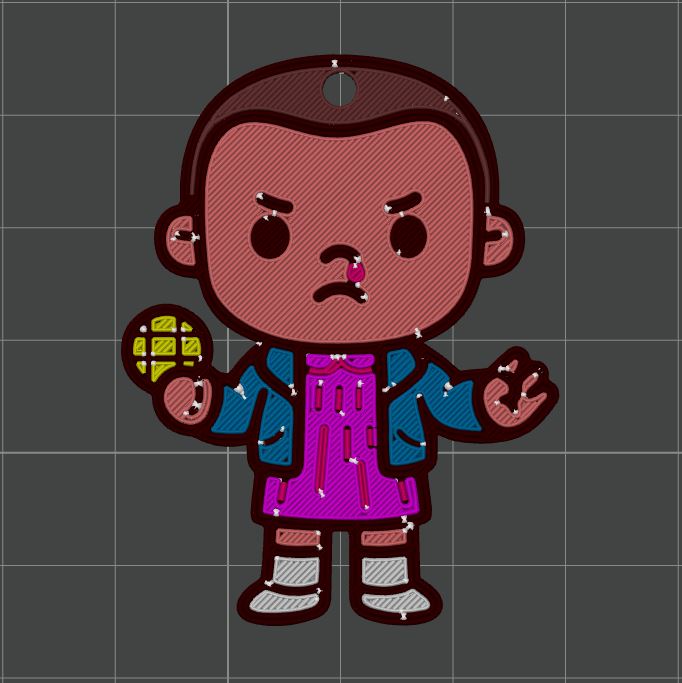 Miniatura 4 do modelo 3D Stranger Things Eleven - Keychain