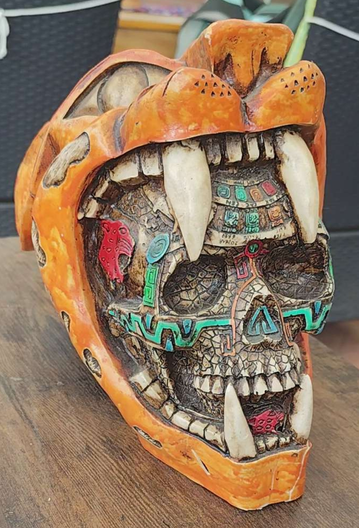 Maya Leopard Skull