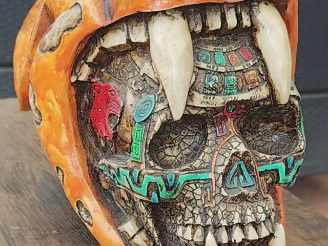 Maya Leopard Skull