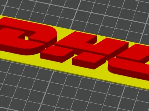 DHL logo for postal room or office