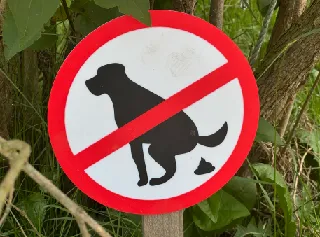 No Dog Poo Sign for MMU