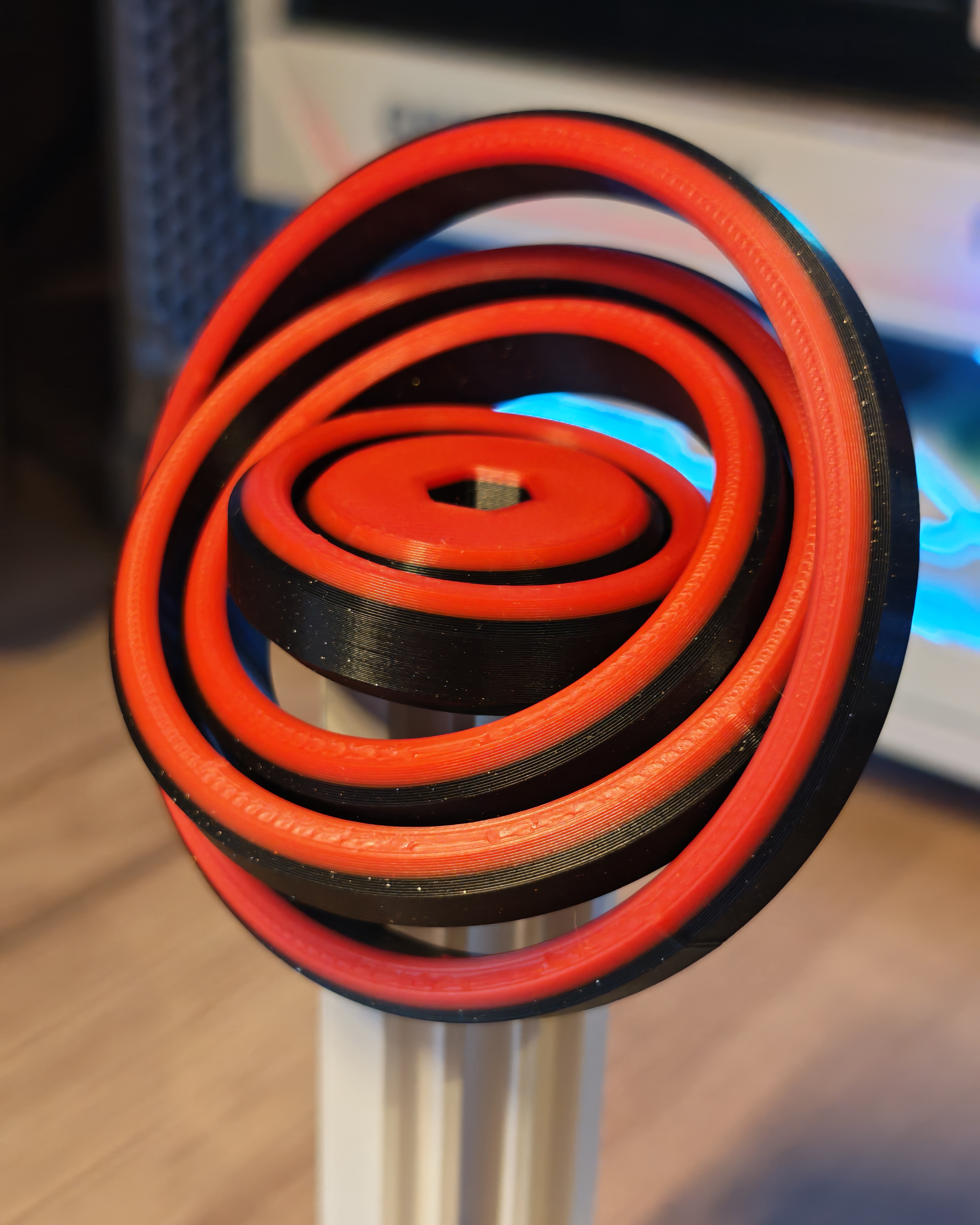 TheOptiForge Stealth Ripple Gyro | Ultimate PIP Fidget (Flat-Bed Edition) 3D model