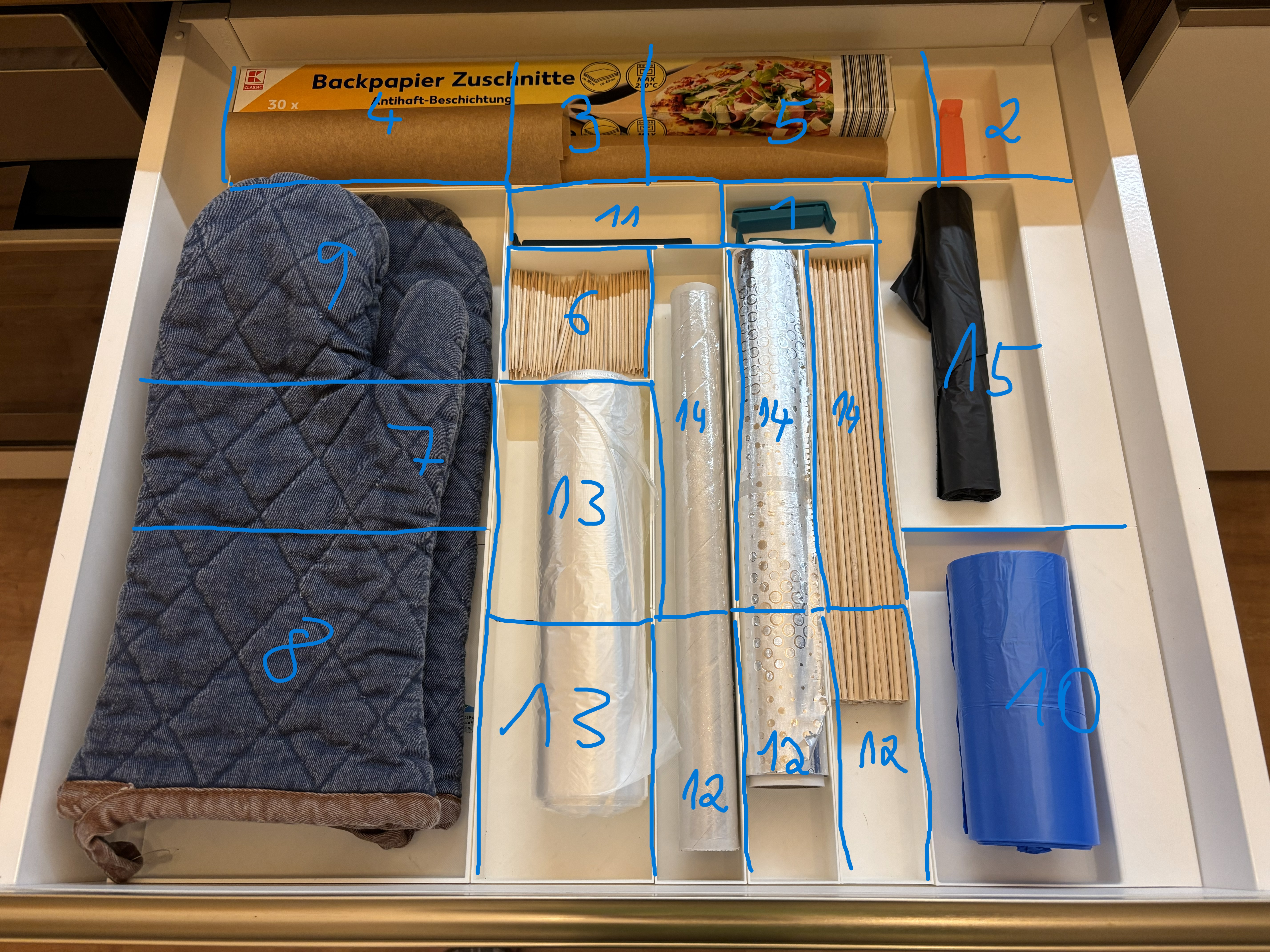 GRIDFINITY Kitchen accessories organizer for BLUM drawers