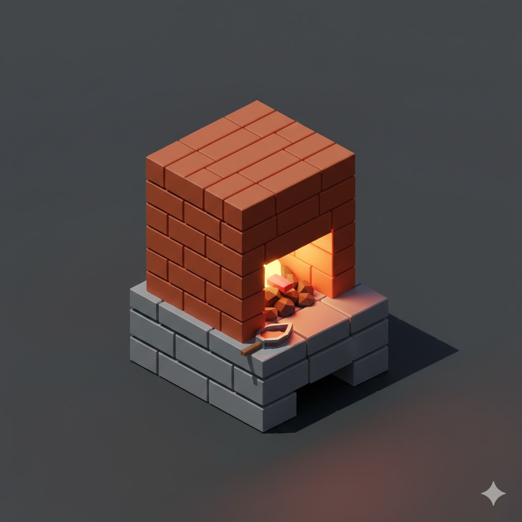 Low Poly Forge Furnace