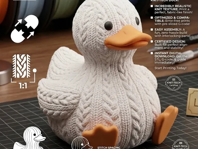 Knitted Duck From Knitted Animals Series
