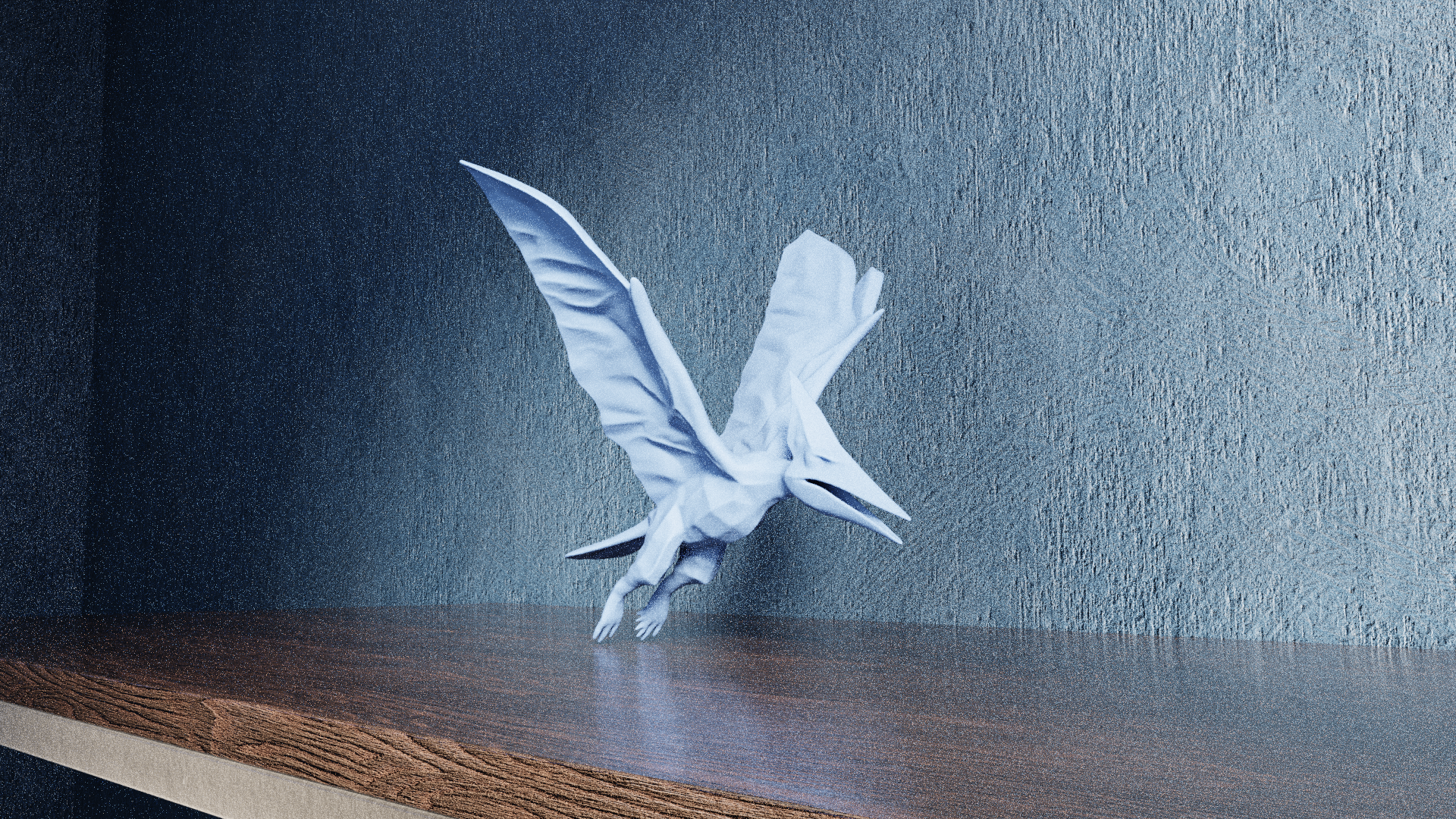 Miniatura 2 do modelo 3D Low Poly Pterodactyl