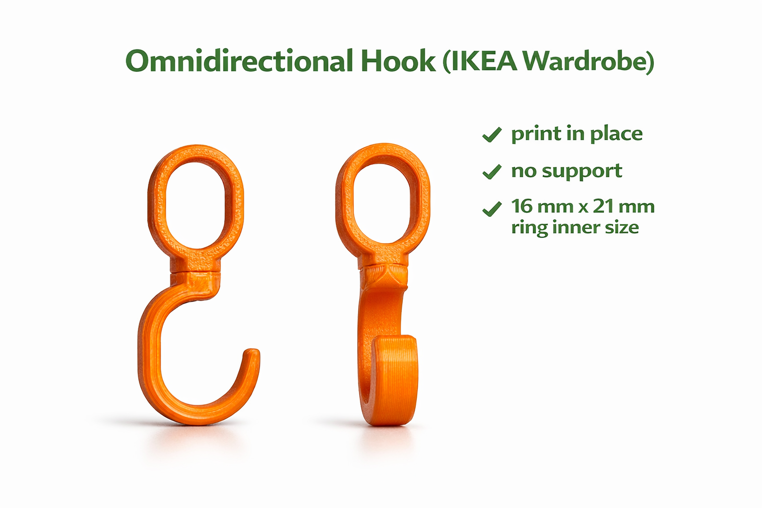 Omnidirectional wardrobe hook - IKEA