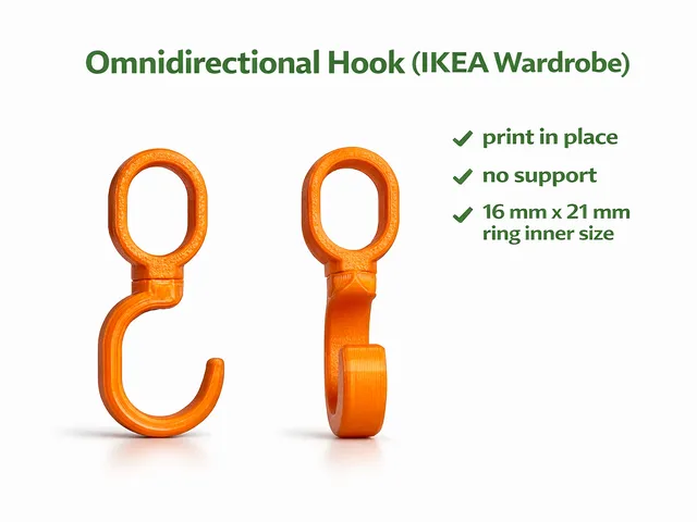 Omnidirectional wardrobe hook - IKEA
