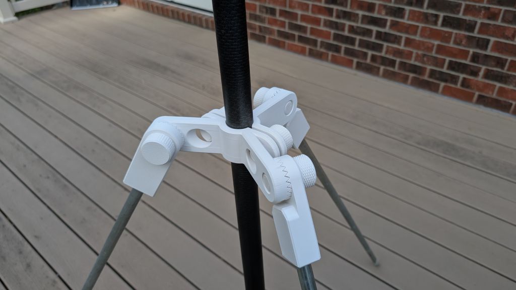 No Tools Push Up Pole Clamp On Tripod