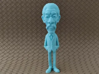 Morgan Freeman Caricature Figurine
