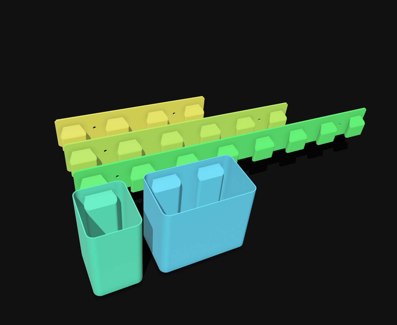 Miniatura 6 do modelo 3D Modular Wall-Mounted Cable Organizer