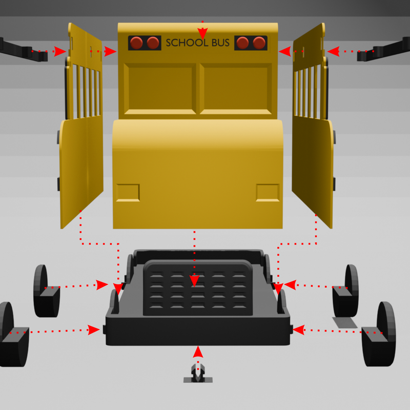 School Bus Marker Holder (Free Standing) by fixumdude | Download STL ...