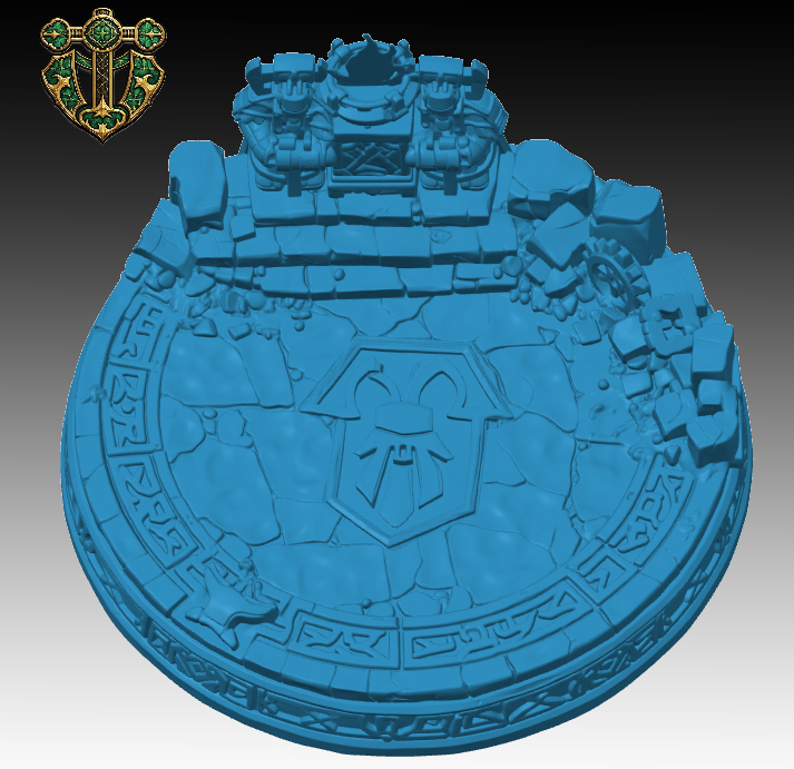Dwarven Style Miniature Base 3
