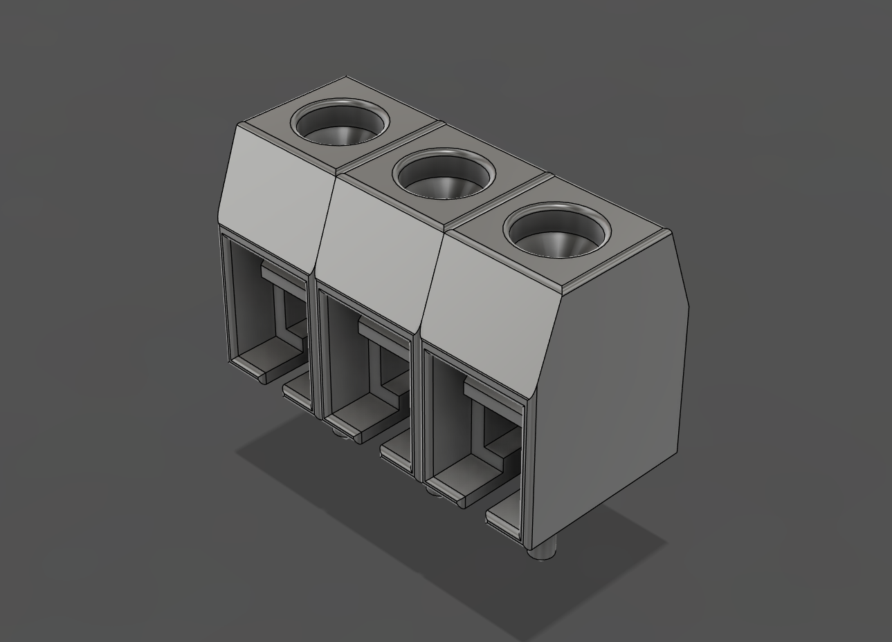 Screw terminal 5mm triple