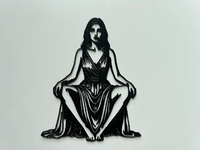 Sexy Sitting Woman Wall Art #1