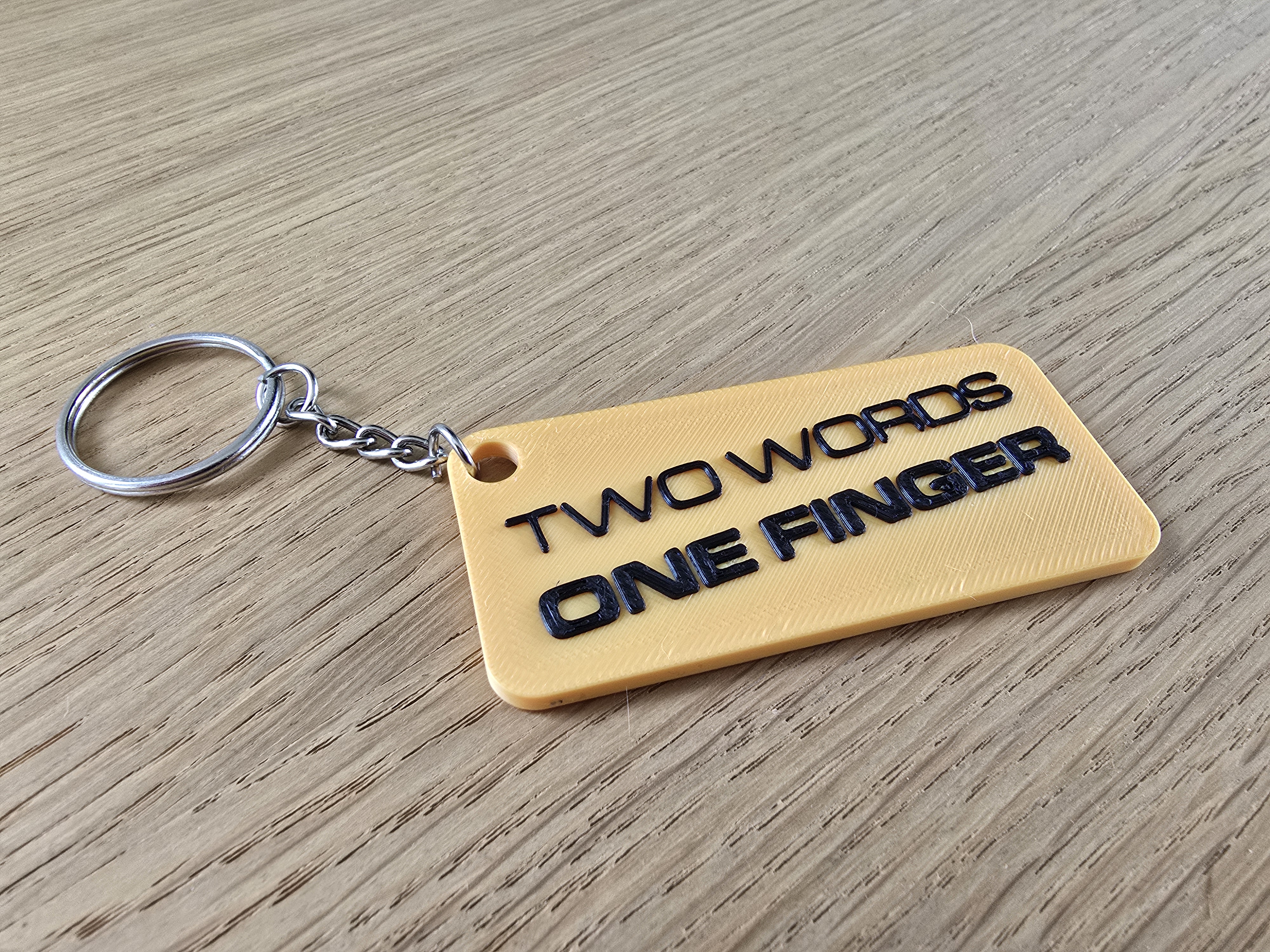 TWO WORDS - ONE FINGER | Schlüsselanhänger