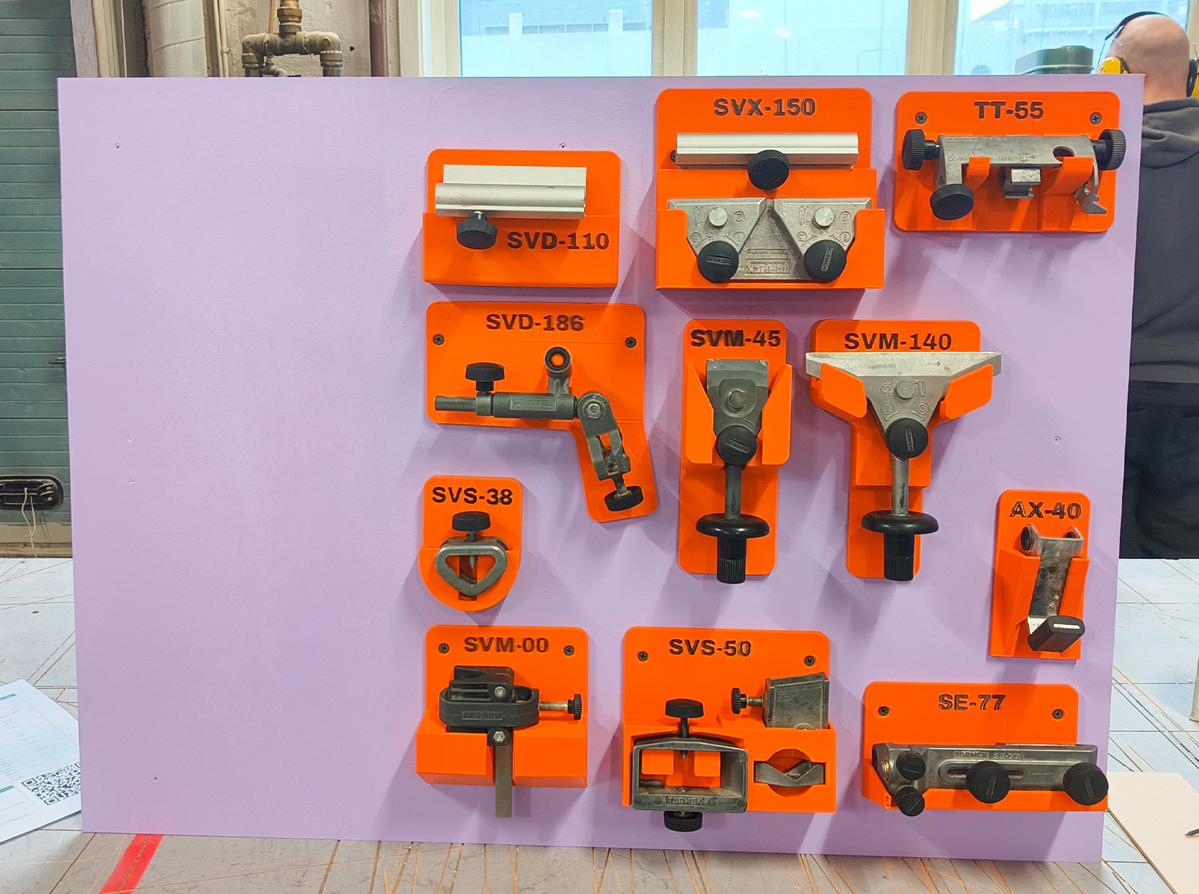 Labeled holders for Tormek grinding jigs