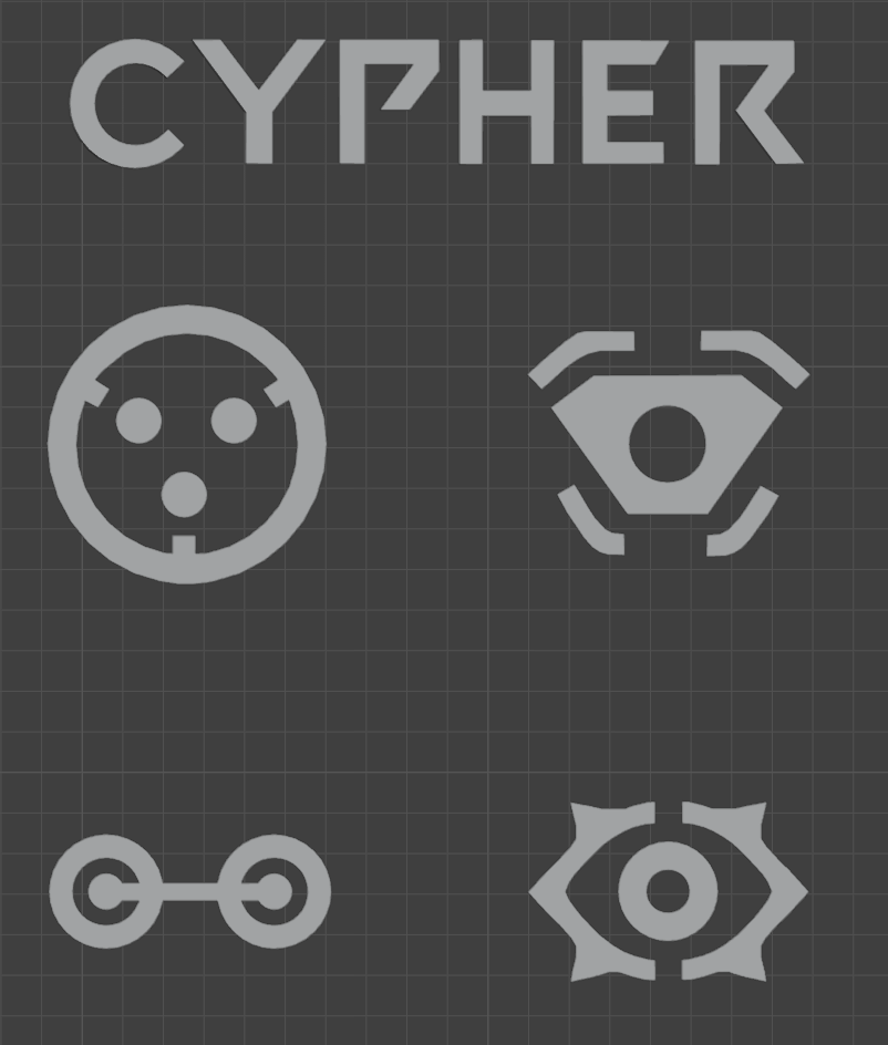 Cypher Valorant 3D Nameplate + Ability Icons (All-in-One STL)