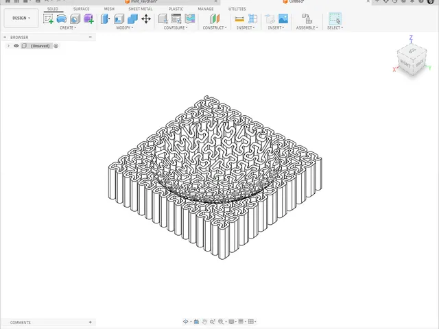Hilbert curve bowl