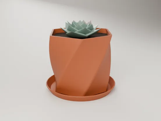 Twisted Hex Planter