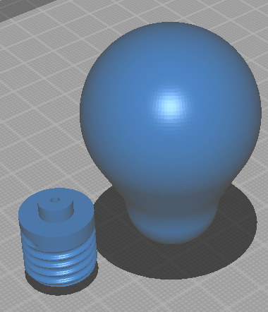Pull cord end, light blub