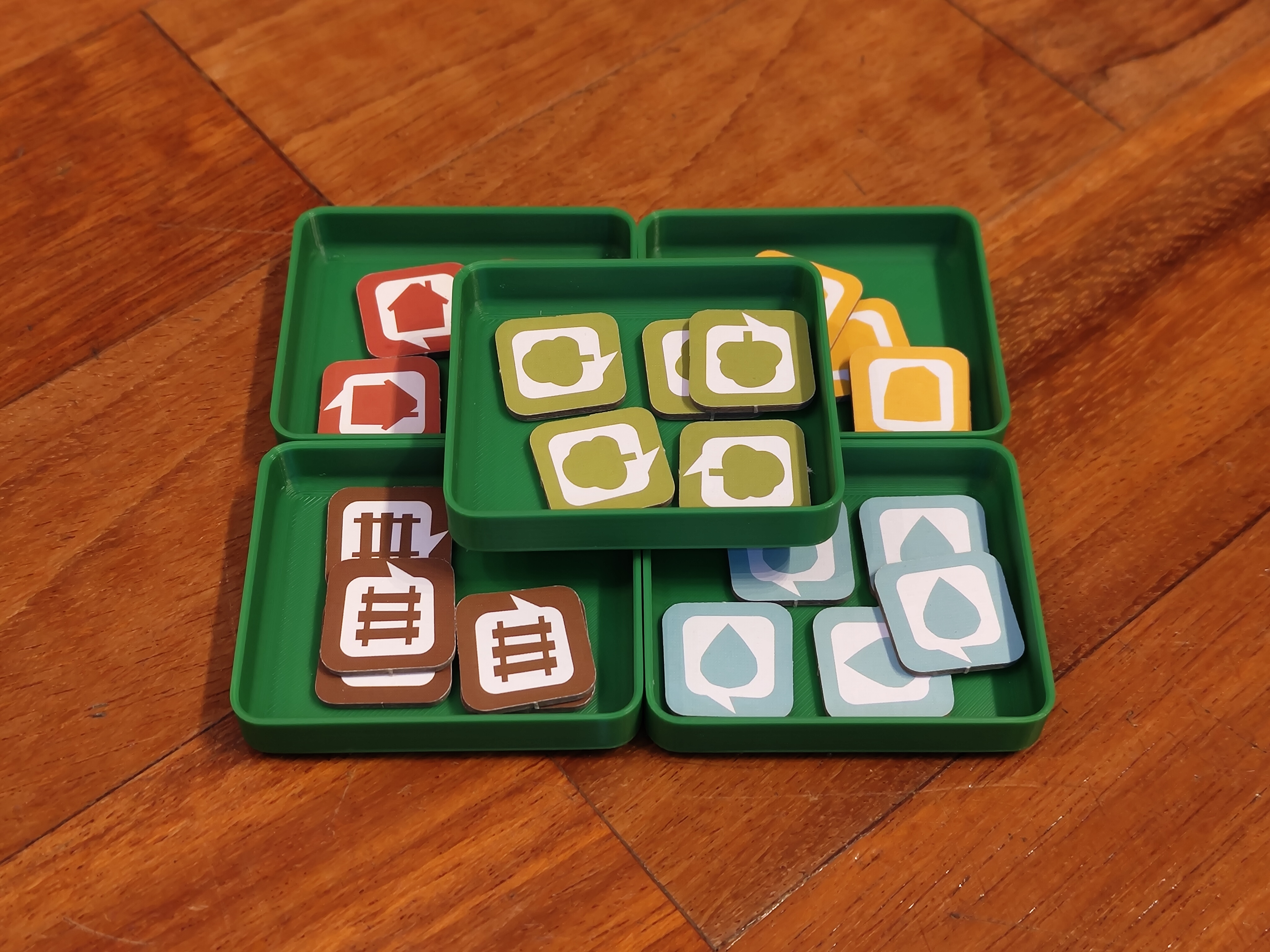 Miniatura 3 do modelo 3D Dorfromantik stackable token trays