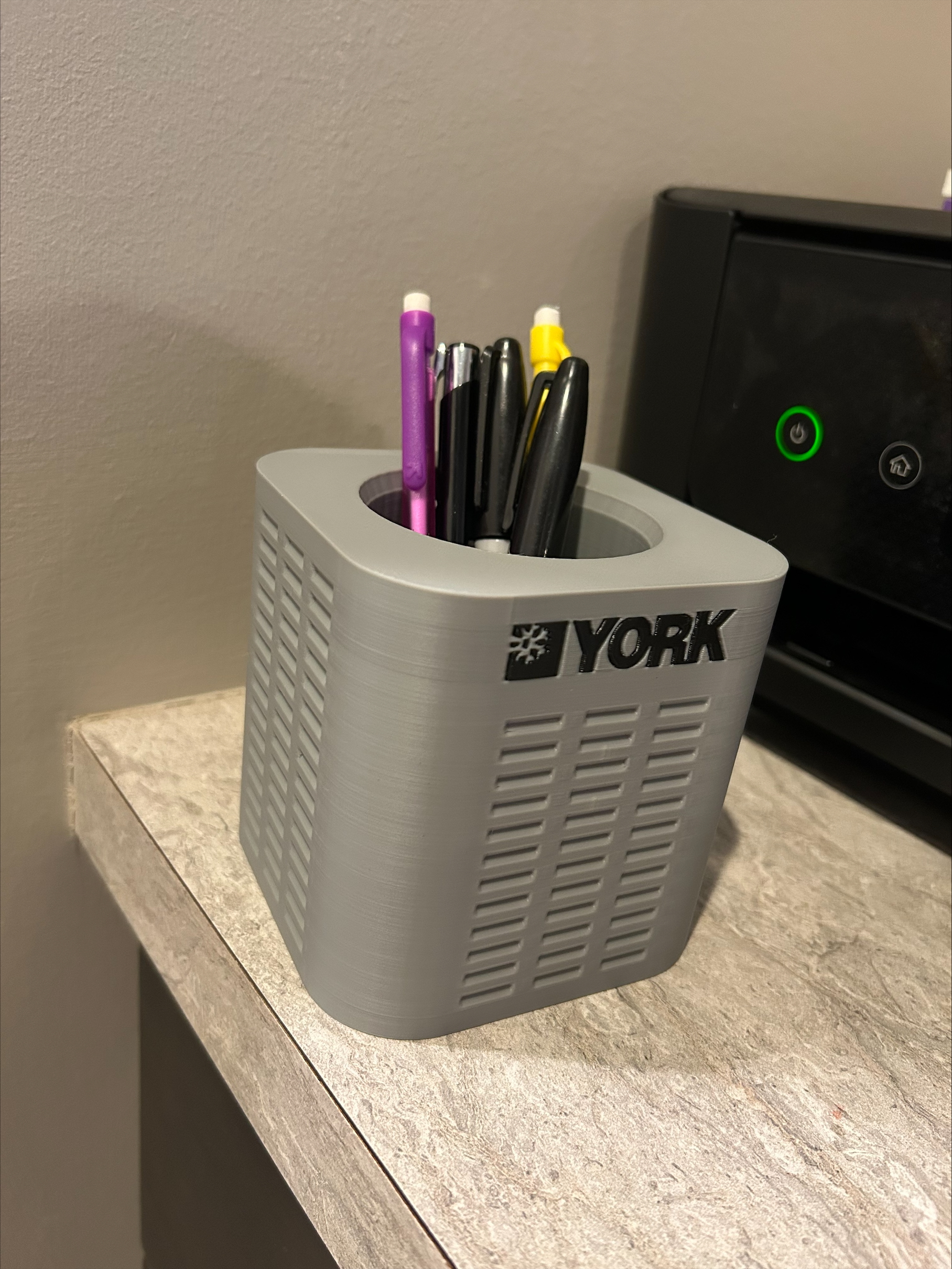 AC condenser unit pen holder HVAC