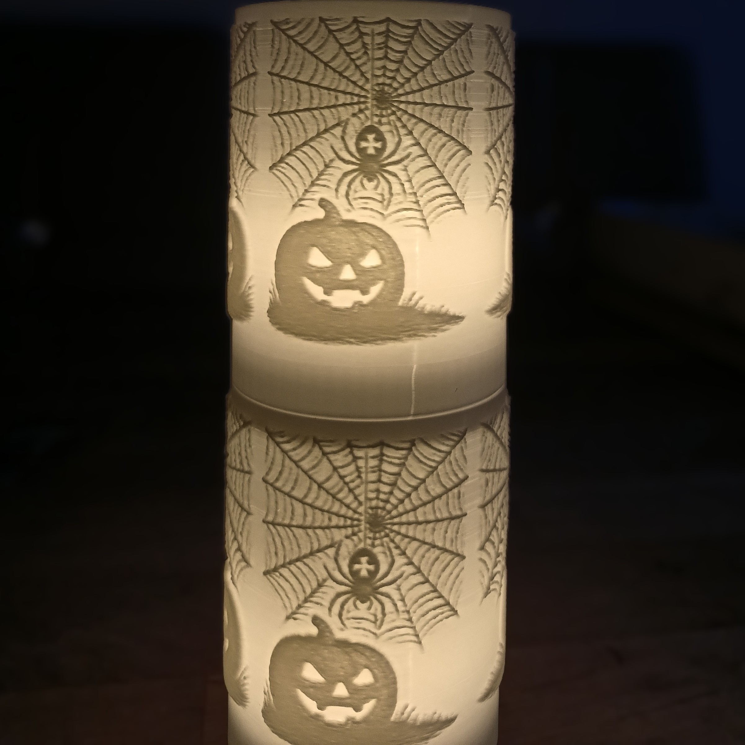 Halloween Pumpkin LED Tealight Shade – Stackable