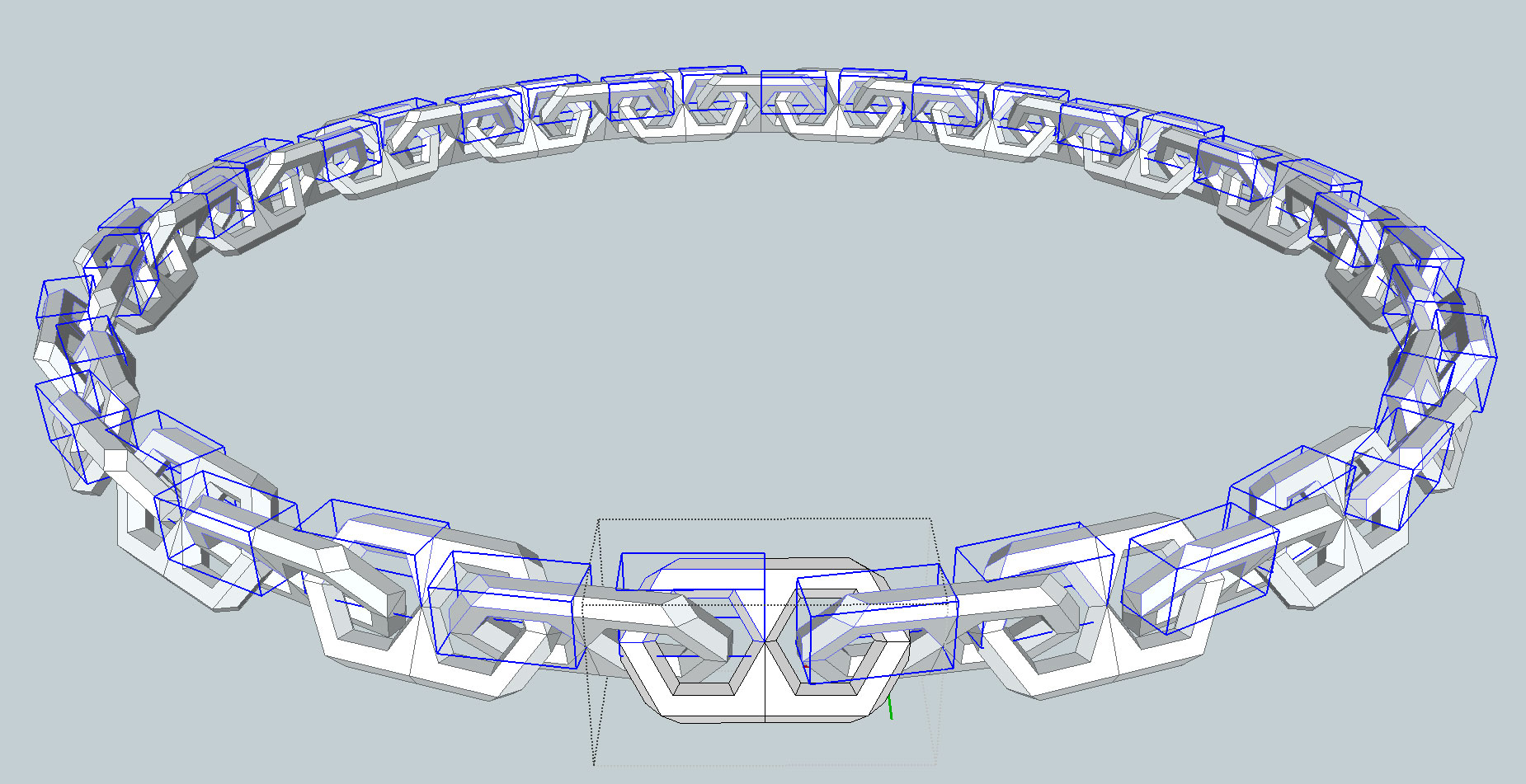 Miniatura 6 do modelo 3D Seamless Chain Loop 80cm