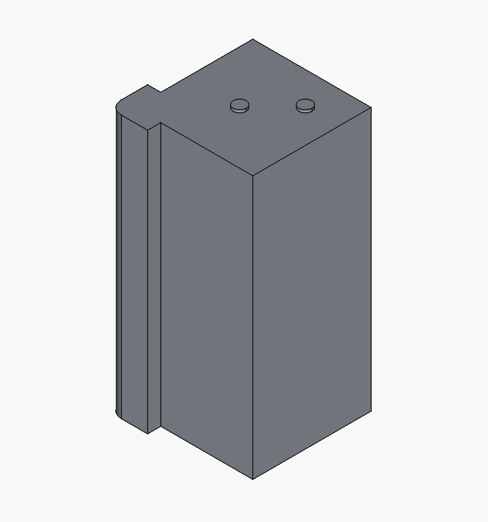 Modular profile with positioning pins