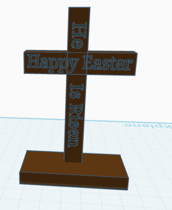 Happy Easter He Is Risen Cross