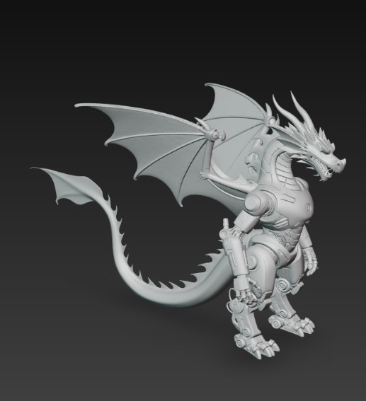 Miniatura 5 do modelo 3D cyborg dragon 2