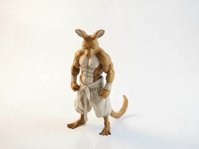 Boxing Kangaroo Figurine Animal 3D Printable