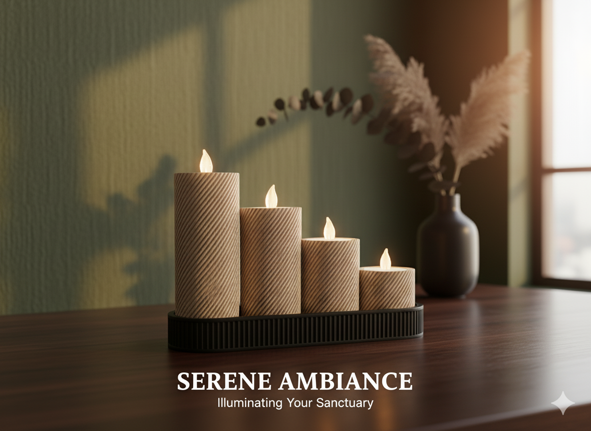 Zen Tiered Candlestick Set