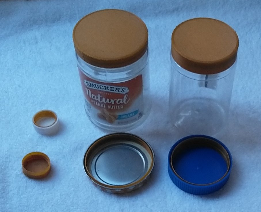 Lid and container threads for peanut butter and cream containers