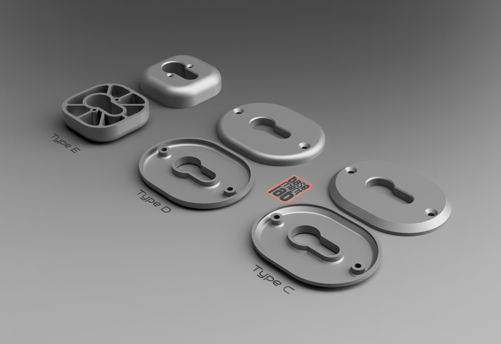 Keyhole Cover European profile lock Type C - D - E - Cover cilindro profilo Europeo